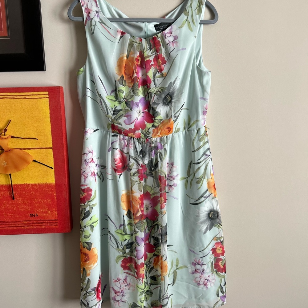 Connected Apparel Multicolor Floral Midi Dress